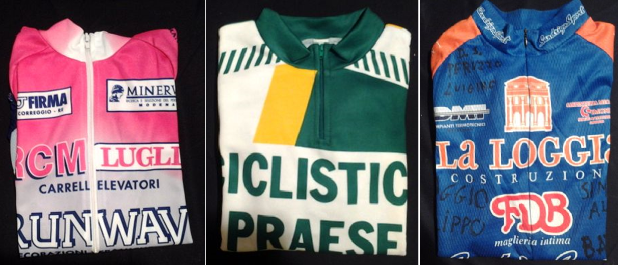 maglie donate al Santuario della Madonna del Ghisallo